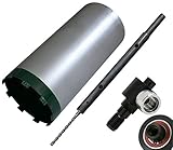 Die Bohrkrone ist Made in Germany und stammt aus eigener Herstellung. Die Bohrkrone eignet sich sowohl für den ständer- als auch für den handgeführten Gebrauch.