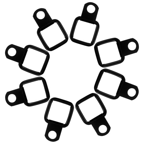 WEKADRIN 8 piezas Anclajes de D-ring para Maletero de Coche Resistentes Antidesgarro para Camiones Remolques y Furgonetas Accesorios para Sujeción de Carga