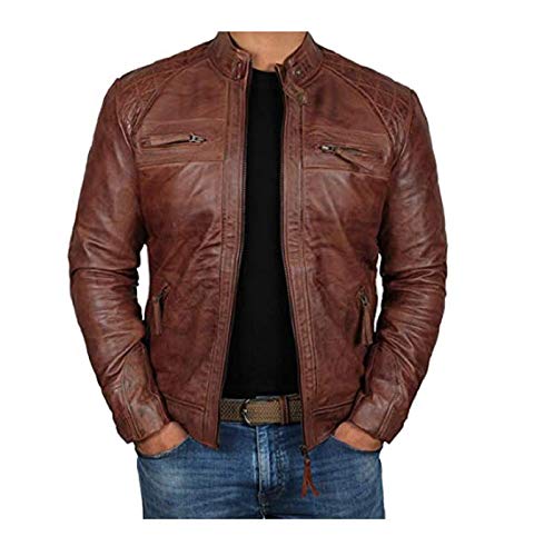 A1 SKIN FASHION Genuine Leather Trendy Jacket for Men’s (Size : XS to 2XL) A1 SKIN FASHION Genuine Leather Trendy Jacket for Men’s (Size : XS to 2XL)