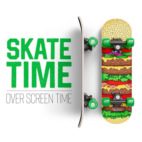 Image of Rude Boyz 17 inch Micro Complete Skateboard | Maple Wood | ABEC 7 Bearings | Double Kick Concave Deck | Kids Skateboard, Ideal Toddler Cruiser Ages 2-5