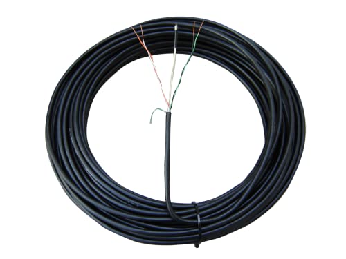 British Cables 25m Coil Drop Wire 10B Overhead Cable CW1411 Black Telephone Voice + Broadband External Cable - Solid Pure Copper - 2 Twisted Pairs 0.5mm Conductor - BT Openreach 'FREE SLEEVES'