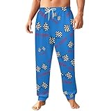 Racing Car Pit Crew Checkered Flag Mens Athletic Workout Jogger Sweatpants for Men with Pocket and Drawstring XL