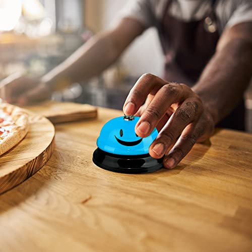 image for Tudomro 6 Pcs Call Service Dinner Bell for Desk Classroom Metal Smile 