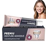 40G Secure Denture Adhesive,Thermoplastic Dental Glue for Teeth,Long-Lasting Tooth Glue Repair Kit,Comfortable Non-Glu/e Cream for Full & Partial Dentures