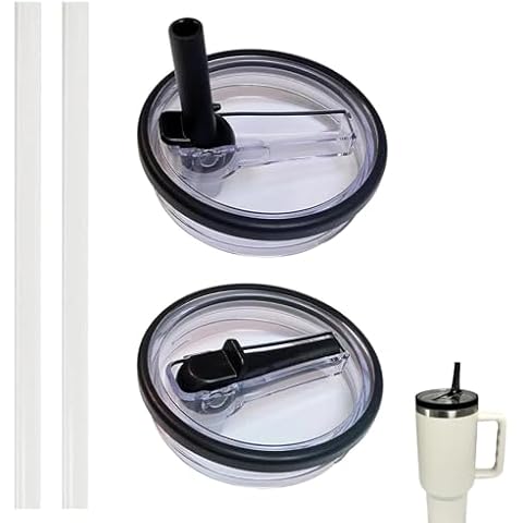 2 PCS Leak Proof Tumbler Lid with Straw Cover