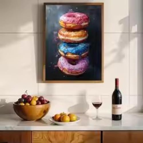Affiche de cuisine beignet et dessert | Impression toile XINBAO 50x70 cm