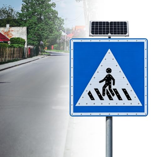 Señalización de paso de peatones LED solar para evitar atropellos