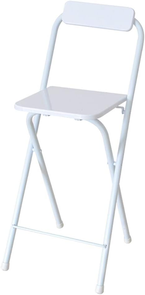 TGDY Foldable Bar Counter Stools, Bar Height Stools, Industrial Bar Stools Iron Structure Wood Cushion, Chairs Stools For Bar Counter Dining Kitchen Beauty Salon Hair,White [Energy Class A]