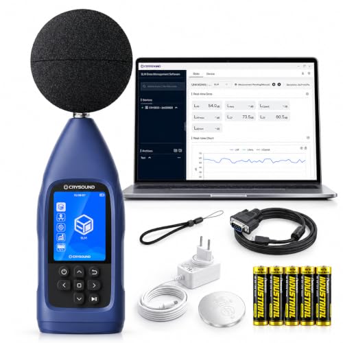 CRY2832-2 Pro Class 2 Sound Level Meter with 1/1 &amp; 1/3 Octave Band Analyzer, PC Analysis Software, Audio Recording &amp; Data Logger