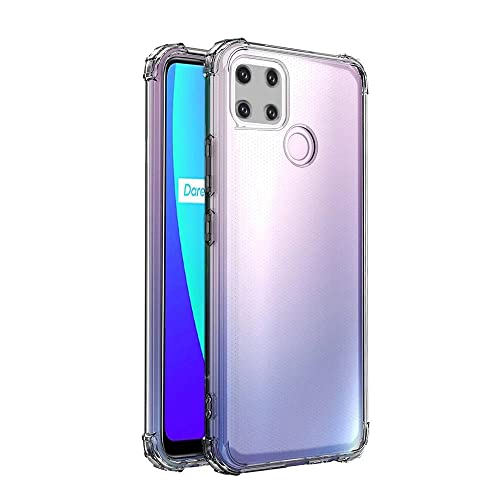 Image of Transparent Rubber Back Cover for Realme RMX2193 / Narzo 20 - Transparent