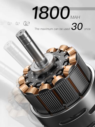 DOSCHER مطحنة قهوة كهربائية ، رأس طحن فائق النعومة من الدرجة الاحترافية ، رأس طحن قابل للتعديل ، واجهة USB قابلة لإعادة الشحن ، سهلة التنظيف