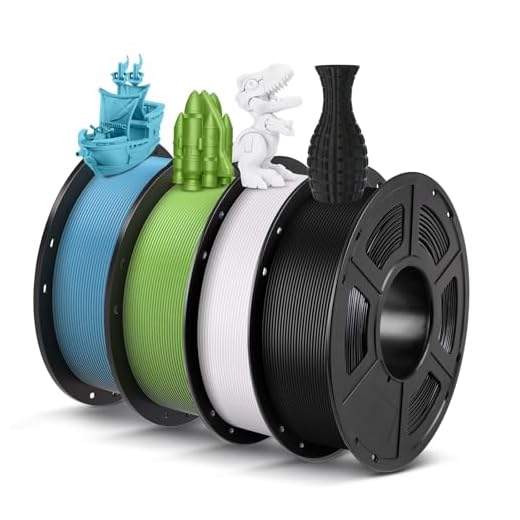 ANYCUBIC PLA Filament 1.75mm Bundle, 3D Printing PLA Filament 1.75mm Dimensional Accuracy +/- 0.02mm, 1KG Spool (2.2 lbs), 4KG Black + White + Spring Leaf + Tropical Turquoise