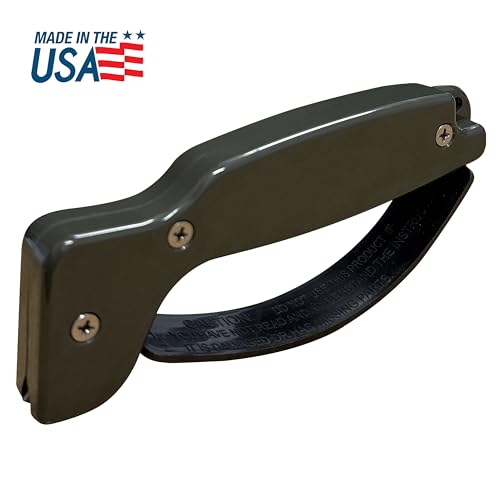 AccuSharp Knife Sharpener, Ergonomic Comfortable Handle, Compact & Easy to Use, Restore and Hone Straight & Serrated Knives, OD Green - Thumbnail 2