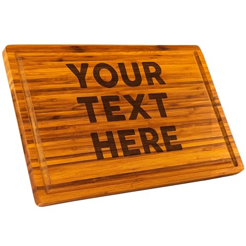 Tabla de cortar personalizada de bambú, regalo grabado para boda miniatura 1