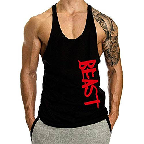Image of THE BLAZZE Men's Beast Tank Tops Muscle Gym Bodybuilding Vest Fitness Workout Train Stringers