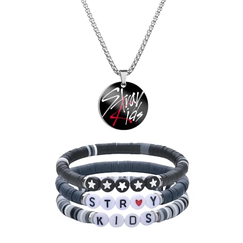 XFSRG Set de Collar y Pulseras para Fans de Kpop Collares de Acero Inoxidable con...