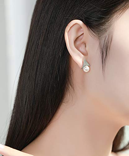 Boucle d'oreille triangle argent 925 anti-allergie pour lobe sensible