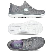 Skechers Women's Summits Hands-Free Slip-Ins – Memory Foam Insole, Heel Pillow, Vegan Materials Sneaker, Grey Mint, 6 — image 9