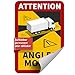 Produktbild Ablösbare Folie Attention Angles Morts LKW - Non-permanent haftende PVC- Folie 17,0 cm x 25,0 cm - Toter Winkel Warnschild - Frankreich - Hinweisschild - Betriebsausstattung24®