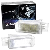 iJDMTOY Full LED Door Courtesy Lamp Assy Compatible With Volkswagen, Audi A3 A4 A5 A6 A7 S3 S4 S5 S6 S7 Q5 Q7 TT, Porsche, OEM Replacement, 18-SMD Xenon White LED Lights & CAN-bus Error Free