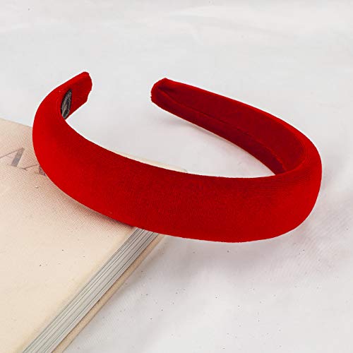 Lux Accessories Plain Red Fabric 90'S Style Fashion Headband #TOP4