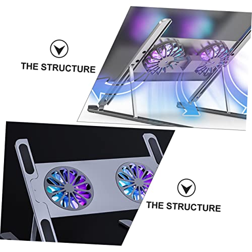 Base para laptop con ventilador y luces LED Tofficu miniatura 6