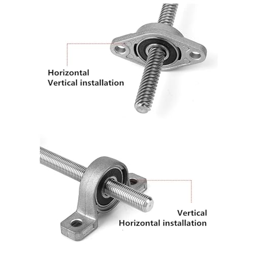 Vis à billes T12 avec écrou et support vertical KFL12 de 650 mm - 4