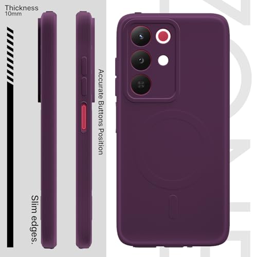 Image of Pikkme Back Cover for Realme Narzo 90X 5G / Realme C85 5G / Realme 15X 5G Soft Matte Silicone Mag-Safe Design (Mag-Safe Not Support) Camera Protection | Slim Fit Bumper Cover (Purple)