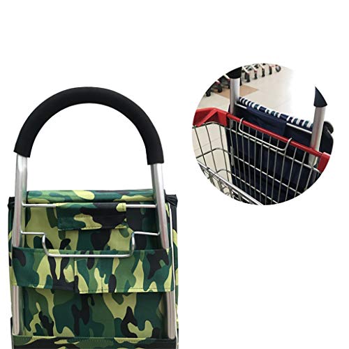 Carretilla plegable para compras con ruedas de aluminio miniatura 4