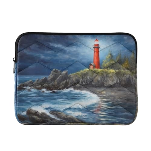 Funda para portátil 13-14 pulgadas con pintura de faro impermeable