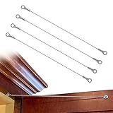 Kabinettstür Scharnierbegrenzer - Einstellbarer Schranktürfenster Restriktor | Rostproof Edelstahl Do-or Seillimiter | Zurückhaltungsseil zur Kontrolle von Türen, die sich in Küchen, Büros, Wohnmobile