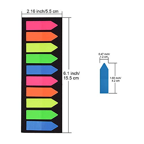 Accesorios para libros Morepack de notas adhesivas tipo neón para estudiar y oposiciones 2