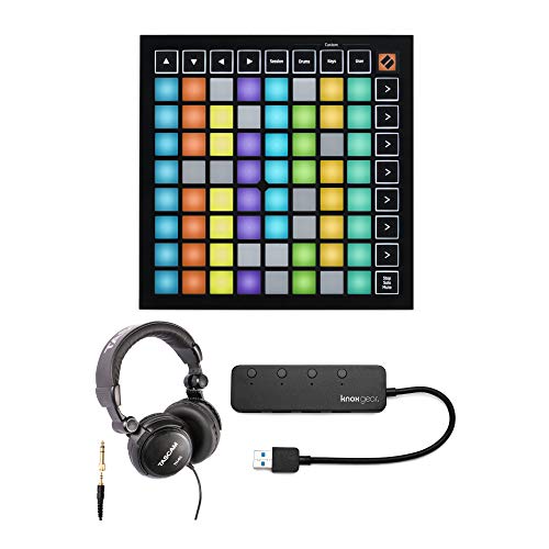 Novation Launchpad Mini MK3 Grid Controller for Ableton Live Bundle with Headphones