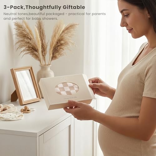 Image of Konssy 3 Pack Stretchy Changing Pad Covers, 32 inchx16 inch Changing Table Sheets