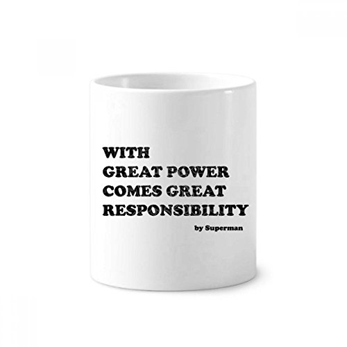 Mug brosse à dents céramique blanche anti-désordre tasse citation 350 ml