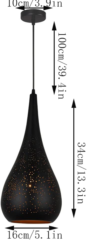 GERAGUR Retro Industriële Hanglamp Loft Persoonlijkheid Barkroonluchter Lampenkappen Enkele Kop Restaurant Eiland Lichten Knipsel Ontwerp Decoratieve Verlichting E27 Plafond Verlichtingsarmatuur photo 3