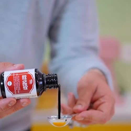 Azucren, Bakery Emulsionen Red Velvet für Süßwaren, Aroma zum Süßen von Lebensmitteln, Für Köche und zum Kochen, Backen und Dessertherstellen zu Hause,120 G