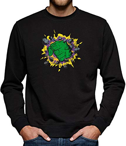 TShirt-People Hulk Smashing - Sudadera para Hombre Negro XXXXL