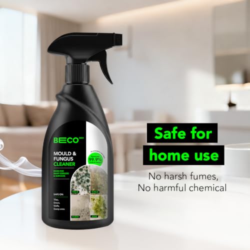Image of Beco Max Mould & Fungus Cleaner Spray, Removes 99.9% Mold, Fungus, Mildew & Algae, Safe for Tiles, Grout, Walls