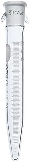 Chemglass CG-1278-01 Series CG-1278 Graduated Distilling Receiver Tube with Hook, 14/20 Joint, 12 mL Capacity, 135 mm Height