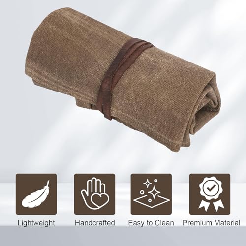 Image of Travel Watch Roll Organizer with 6 Slots Handmade Watch Travel Case Roll-up Watch Organizer Storage Box Jewelry Roll Watch Travel Pouch Waxed Canvas Easy Carry On Watchlover Storage Gift for Men