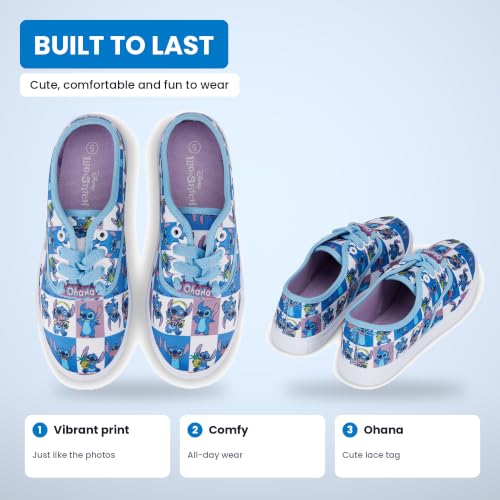 Disney Ladies Lilo and Stitch Shoes - Ladies Classic Lilo and Stitch Lace Up Canvas Sneakers Lilo and Stitch Canvas Lace up Sneakers (Blue, 11) - image 5