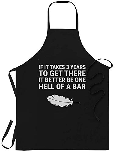 Lawyer Apron Law Attorney Gift for Men Women - One size fits all - Funny Lawyer Law School Student Kitchen Home Poster Hell Of A Bar Exam Graduation Attorney Funny Chef Cook Aprons Home Decor