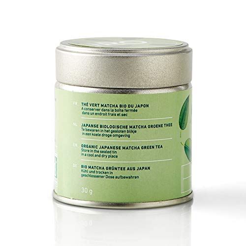 Miniatura 6 de Té Verde Matcha Biológico Japonés En Polvo Iro, Premium Ceremonial Grade Bio 30 G, 100 Orgánico, 100 Natural, 100 Japonés, Matcha Excellence, 1 Lata De 30 G 30 Boles De Té Matcha