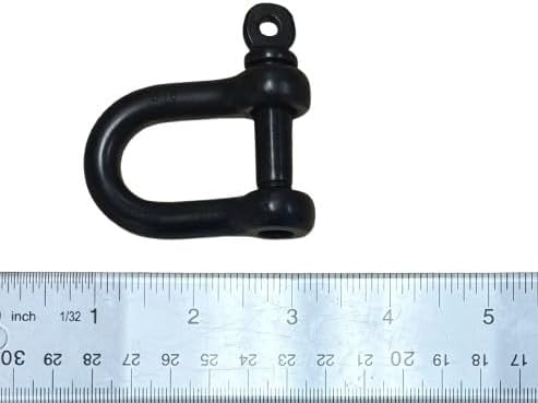 US Stainless Black Stainless Steel 316 Forged D Shackle Marine Grade 3/8" (10mm) Dee Black Nitride Finish Oxidized - Image 4