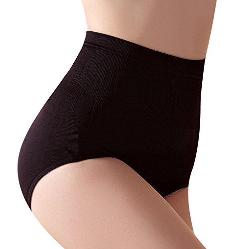 Orilife Women's Hi-Waist Shapewear Seamless Tummy Control Body Shaper, Black