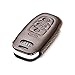 Vitodeco Leather Smar Key Fob Case Compatible with Audi A3, A4, A5, A6, A7, S5, S7, Q5, RS (4-Button, Brown)
