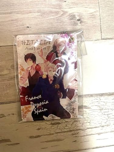 レア新品未開封　ヘタリア　パスケース　悪友　プロイセン　フランス　スペイン　原作 ヘタリア Axis Powers レザーパスケース デザイン08(フランス