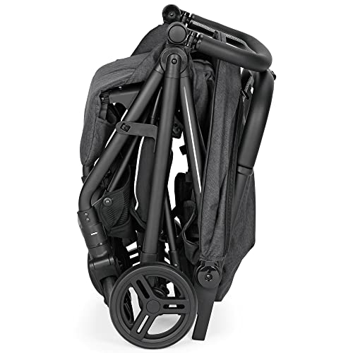 Peg Perego Selfie - Passeggino Leggero dalla Nascita fino a 22 kg (0 - 4 anni), Pieghevole e Compatto, Chiusura Automatica, Schienale Reclinabile, Capottina UPF 50+, Ardesia - Immagine 4