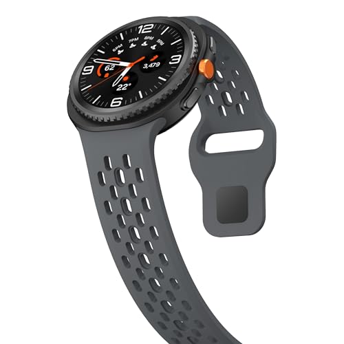 �ʋC���X�|�[�c�o���h Samsung Galaxy 8 Classic Watch 46mm/Galaxy Watch 8 40mm 44mm�ɑΉ� �M�����N�V�[�E�H�b�` 8 �o���h�p �\�t�g�V���R�� ����C���ʋC�� �����p�x���g�h���h�� �y�� (�X�y�[�X